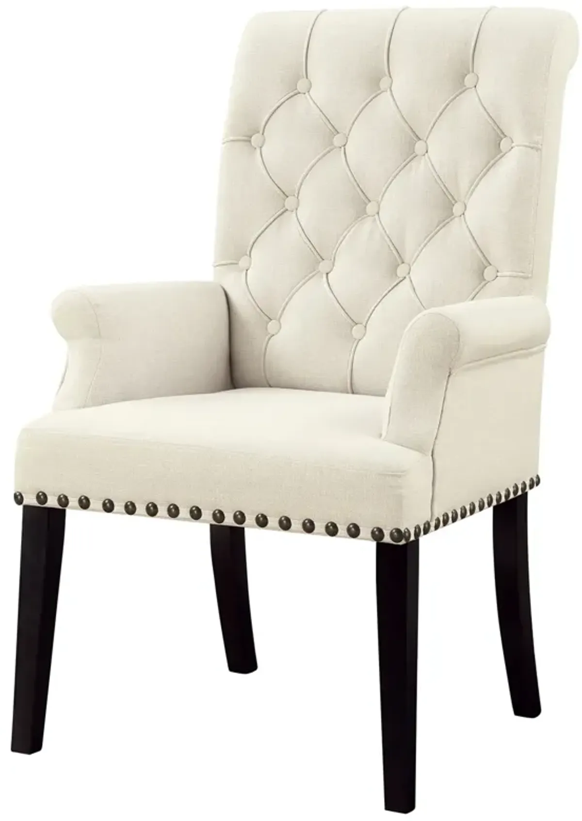 Coaster Alana Fabric Upholstered Dining Arm Chair Beige