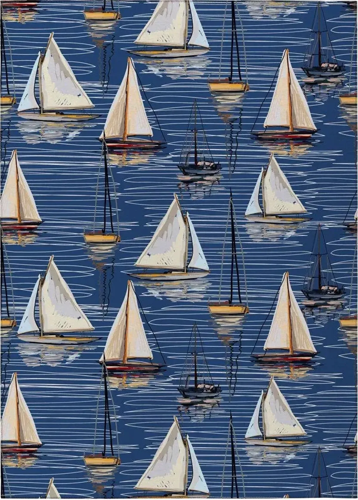 Dalyn Regatta Reverie Nautical Impressions Sailboat 5'X8' Area Rug