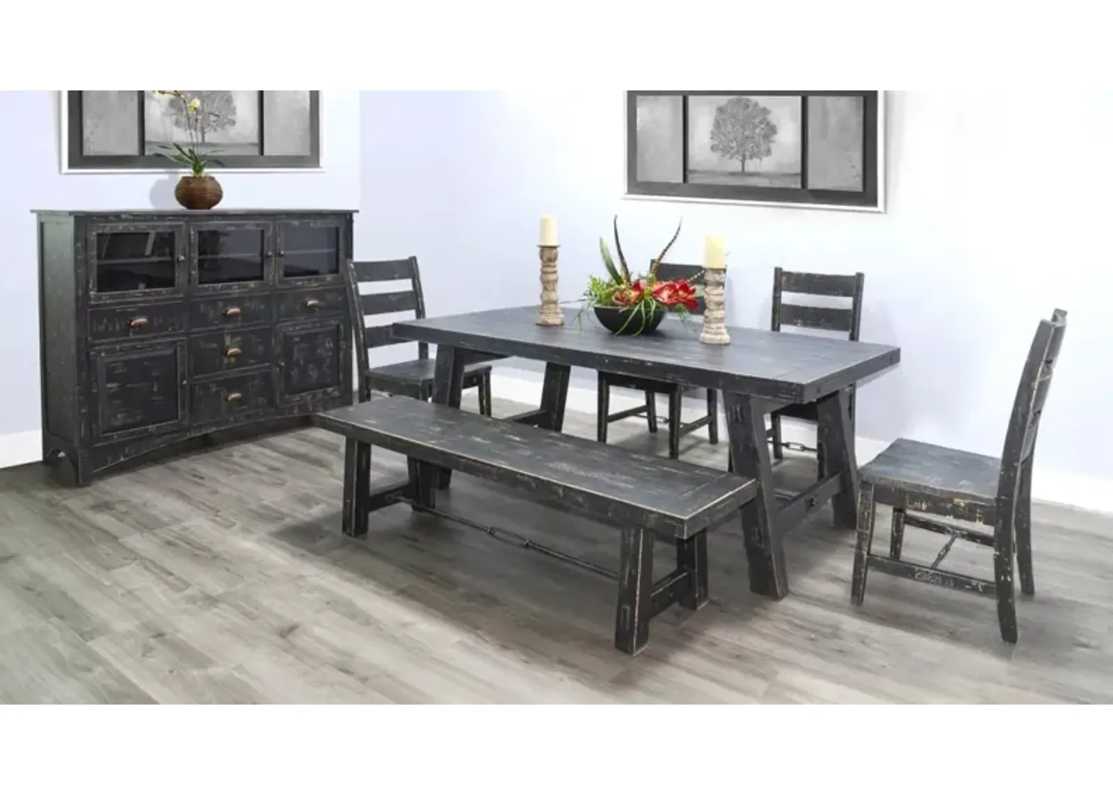 Sunny Designs Marina Black Sand Dining Table