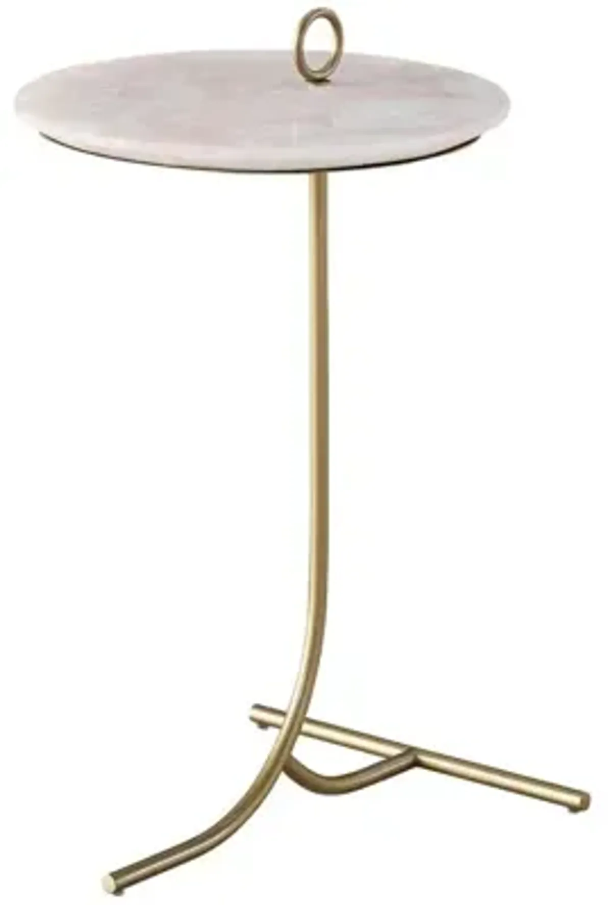 Universal Tranquility Miranda Kerr Home Rose Quartz Soft Gold Accent Table