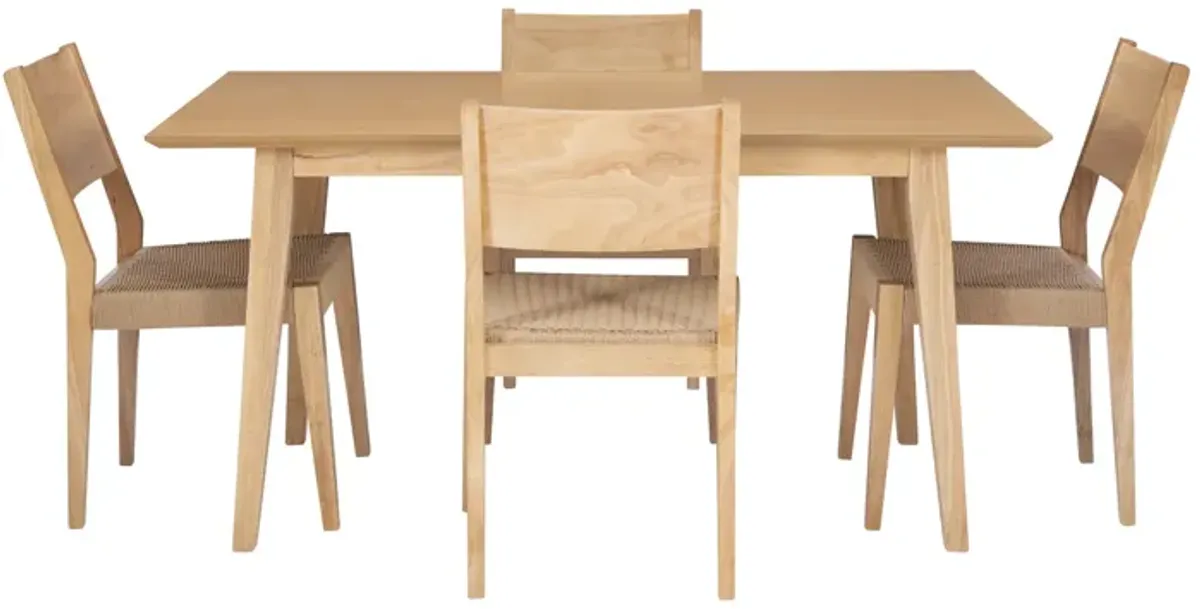 Powell Cadence 5-Piece Dining Set Natural