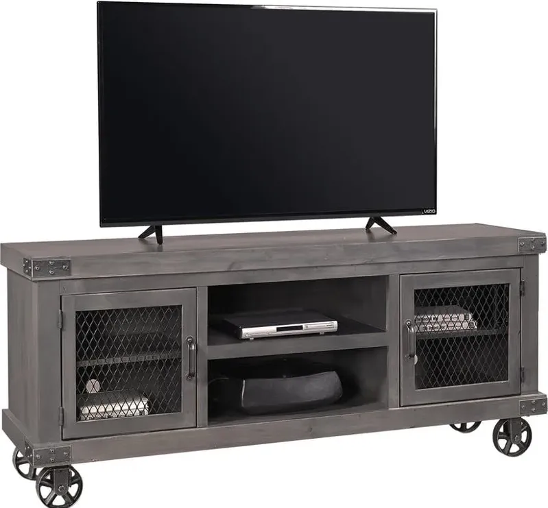 INDUSTRIAL SMOKEY GREY TV STAND CONSOLE