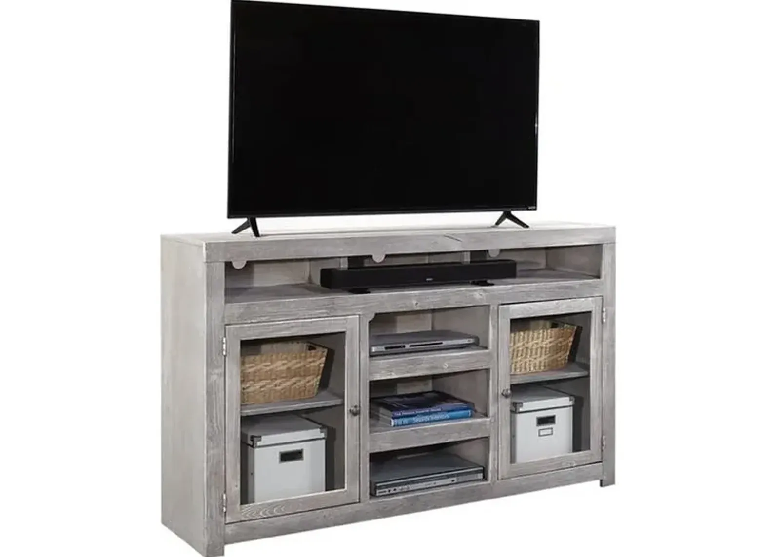 Aspenhome Avery Loft Limestone 65 Inch Highboy TV Stand Console