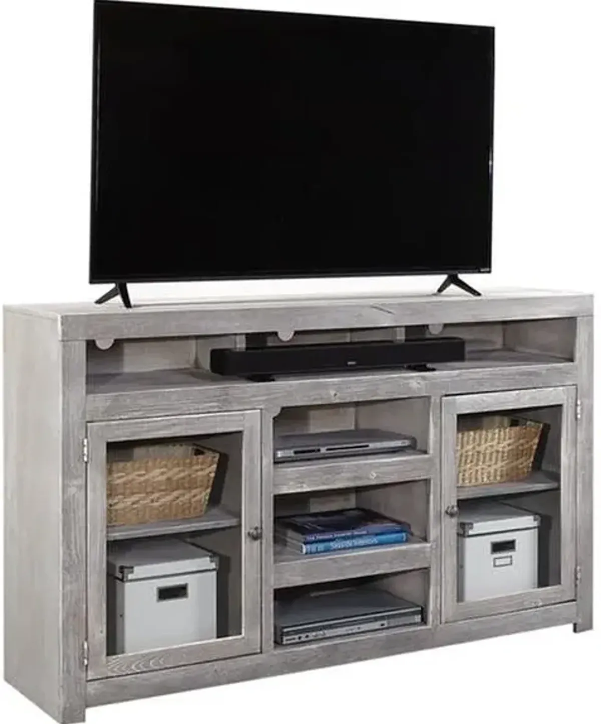 Aspenhome Avery Loft Limestone 65 Inch Highboy TV Stand Console