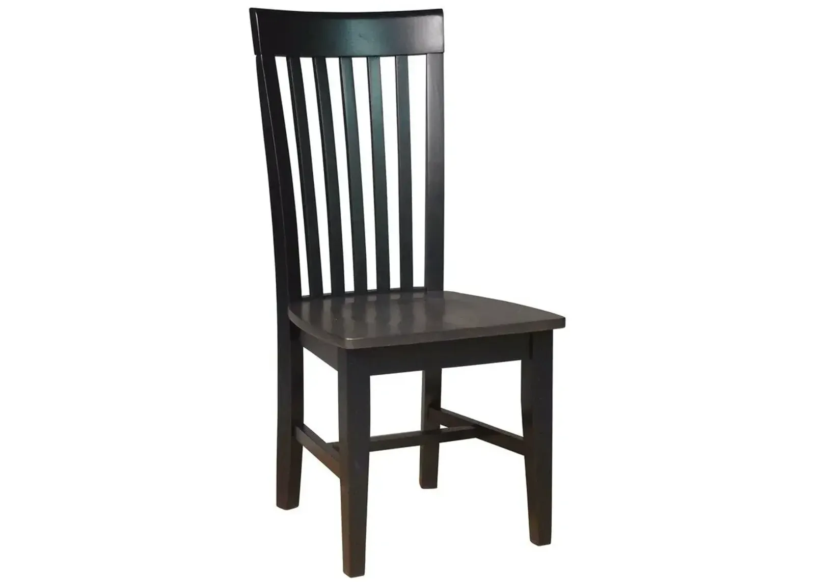 John Thomas Cosmopolitan Tall Mission Wood Dining Chair in Coal & Black