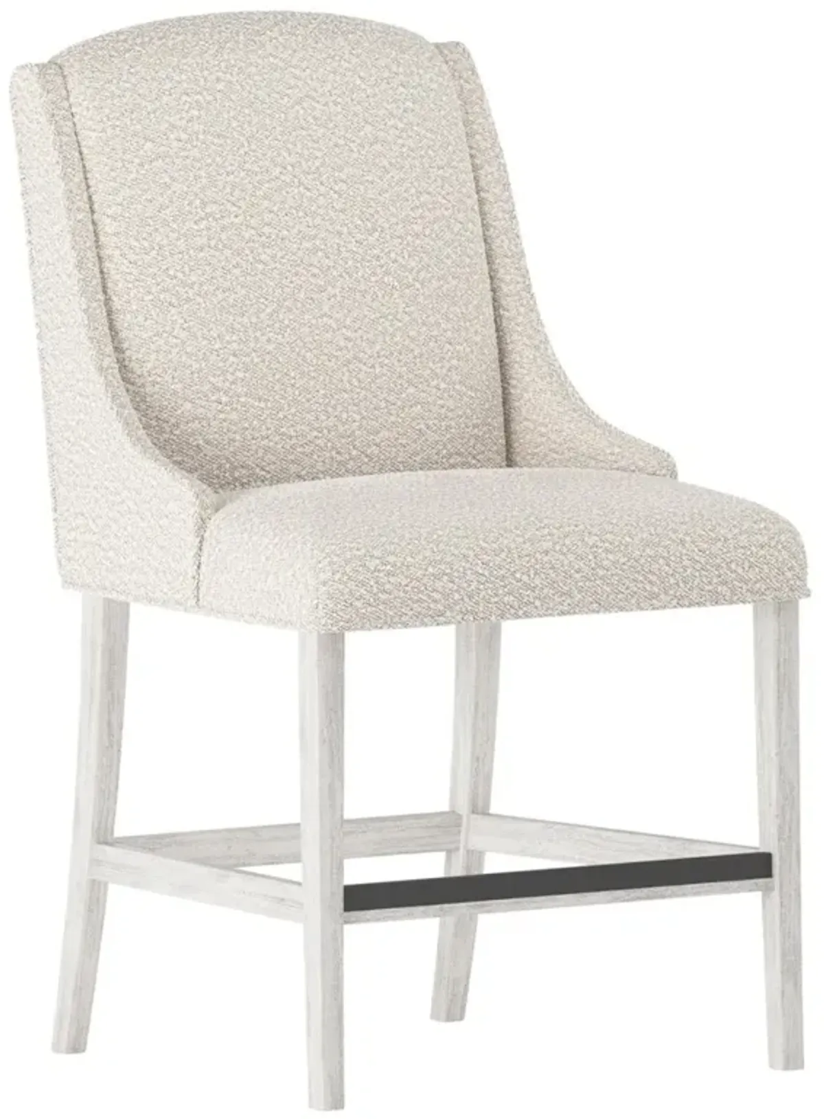 Bernhardt Slope Wire-Brushed Fabric Counter Stool