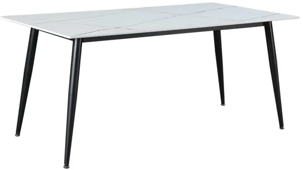 Chintaly Mary Contemporary Dining Table with Sintered Stone Top