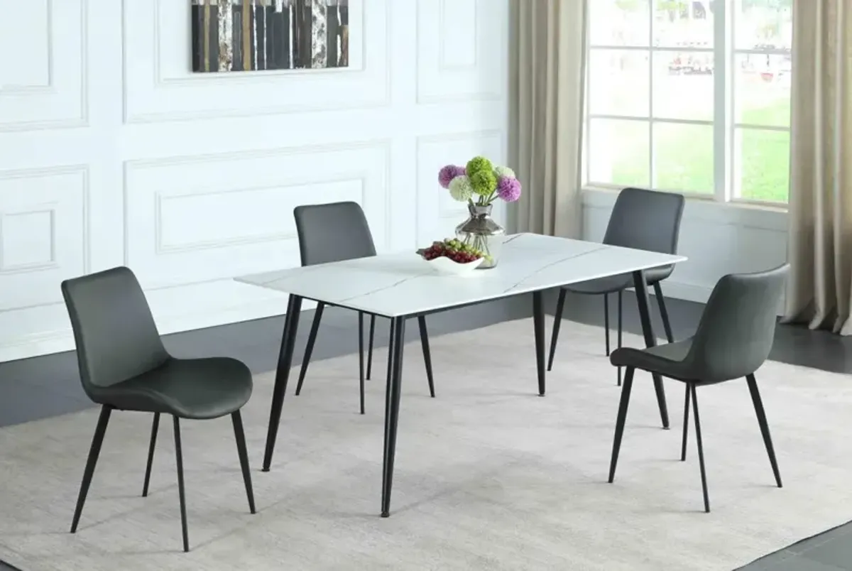 Chintaly Mary Contemporary Dining Table with Sintered Stone Top