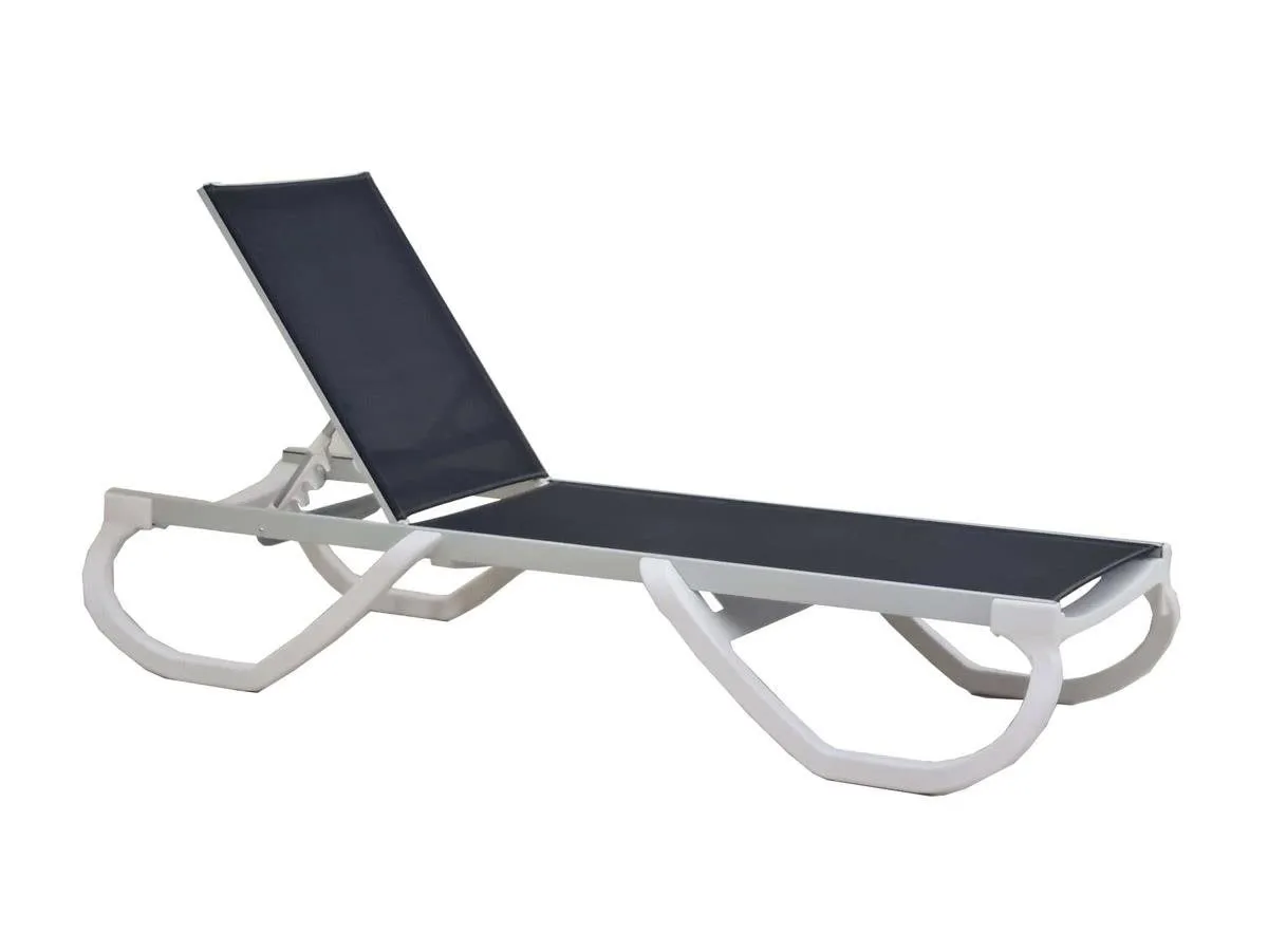 OUTDOOR PANAMA CHAISE LOUNGE IN ANTHRACITE