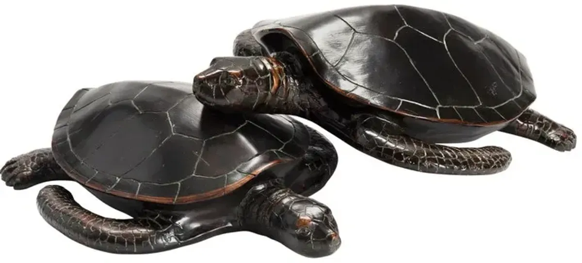 Crestview Crestview Coastal Charm Sea Turtle Statues Set of 2