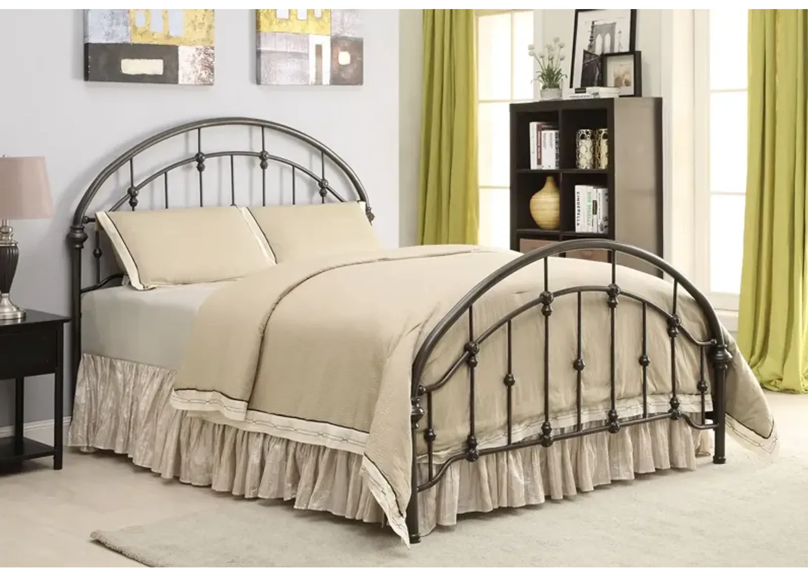 Coaster Rowan Metal Queen Open Frame Bed Dark Bronze