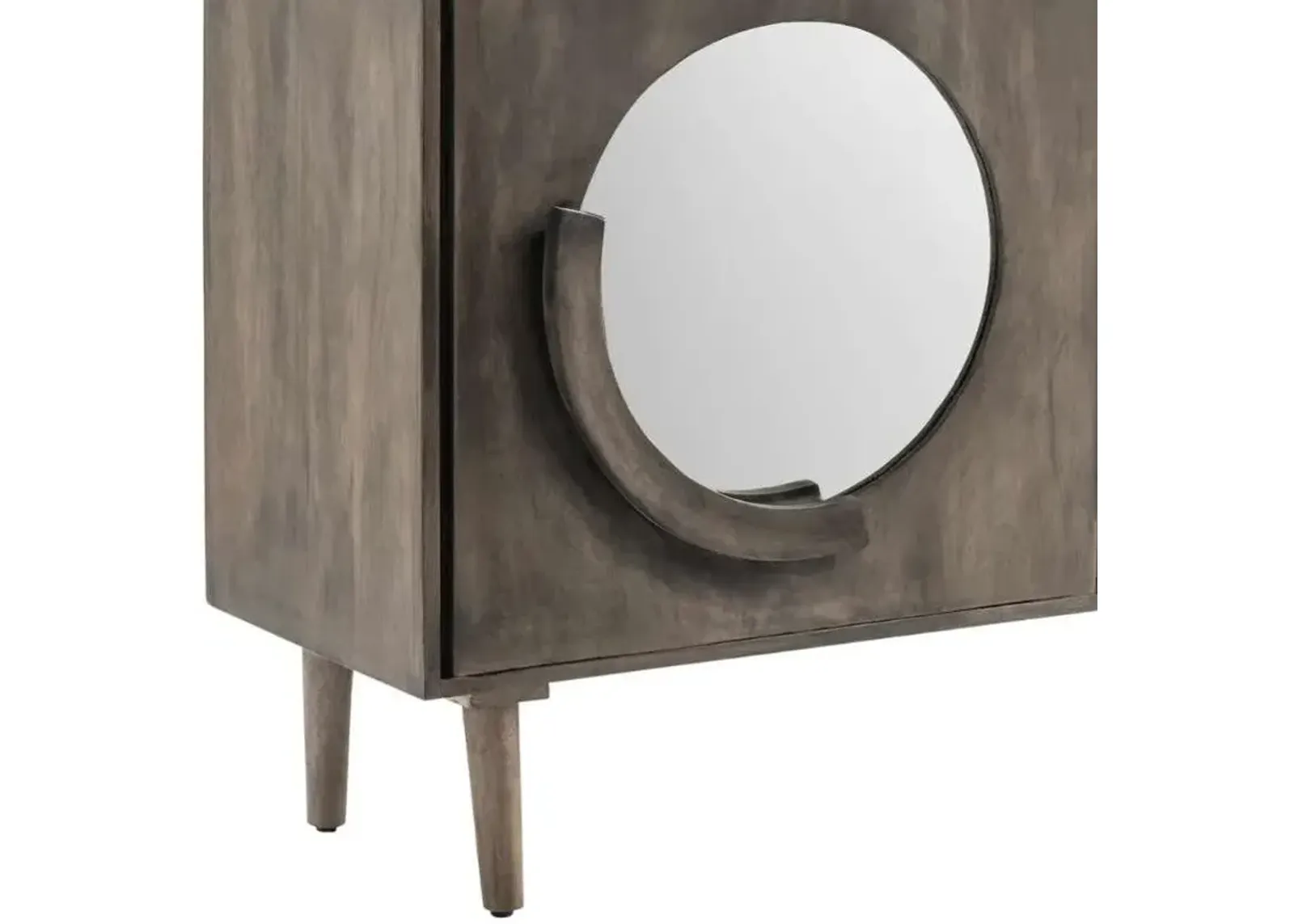 Crestview Hillcrest Taupe Mango Wood Cabinet