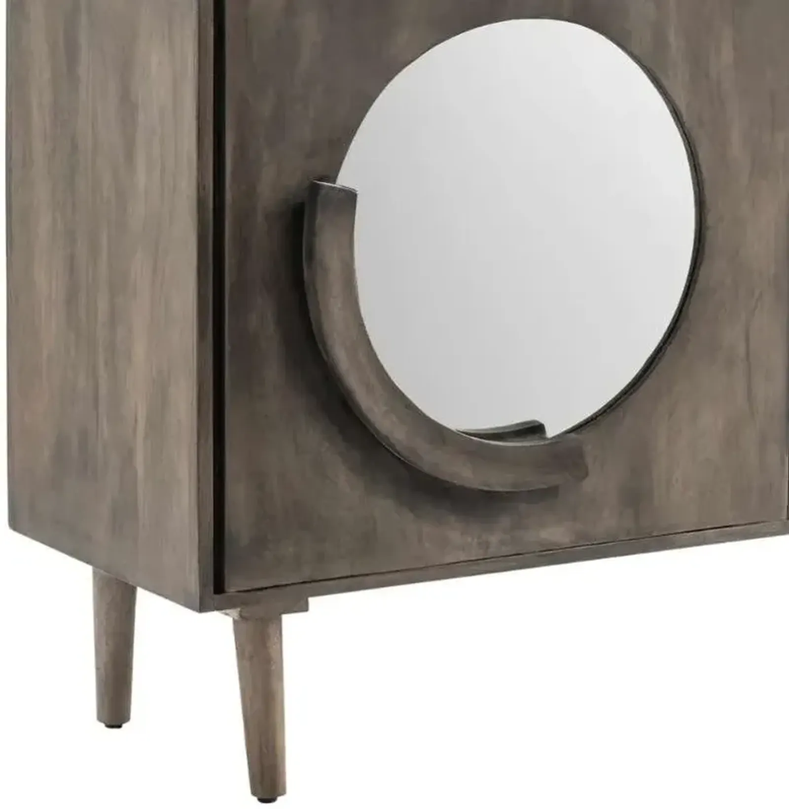 Crestview Hillcrest Taupe Mango Wood Cabinet