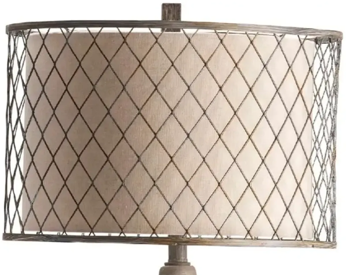 Crestview Rivoire Rusted Stone Table Lamp