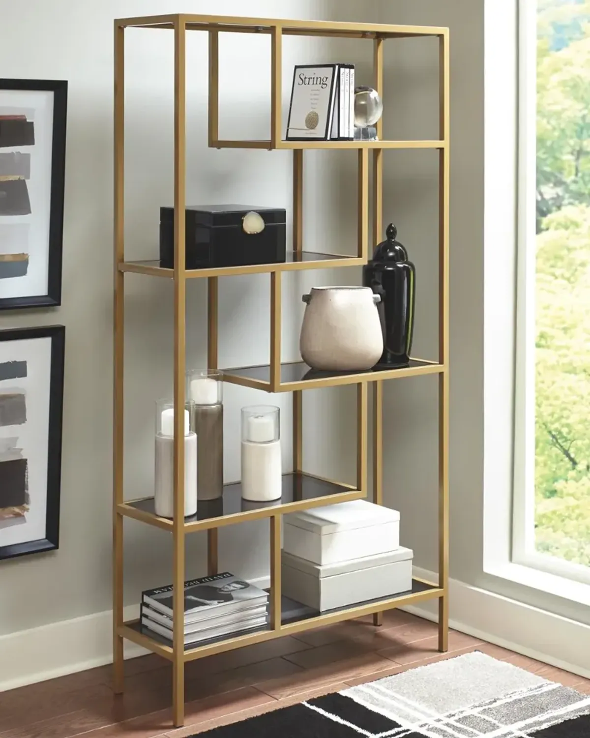 Ashley Frankwell Gold Bookcase