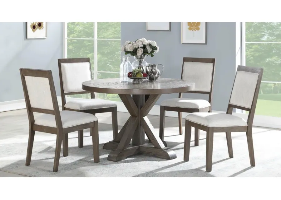 5 PIECE MOLLY TABLE + 4 SIDE CHAIRS