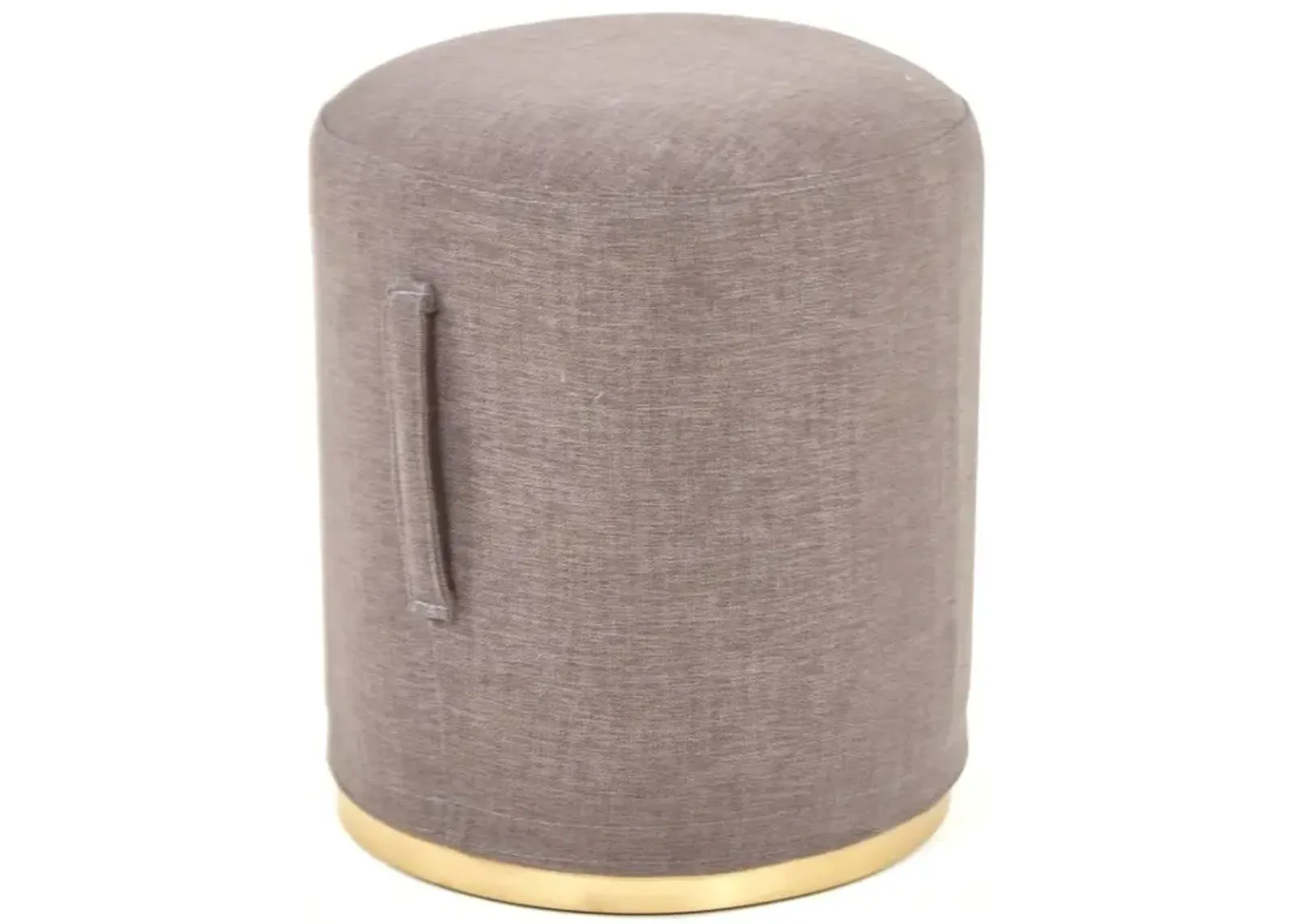 Nest Home Small Brass/Grey Pouf Ottoman