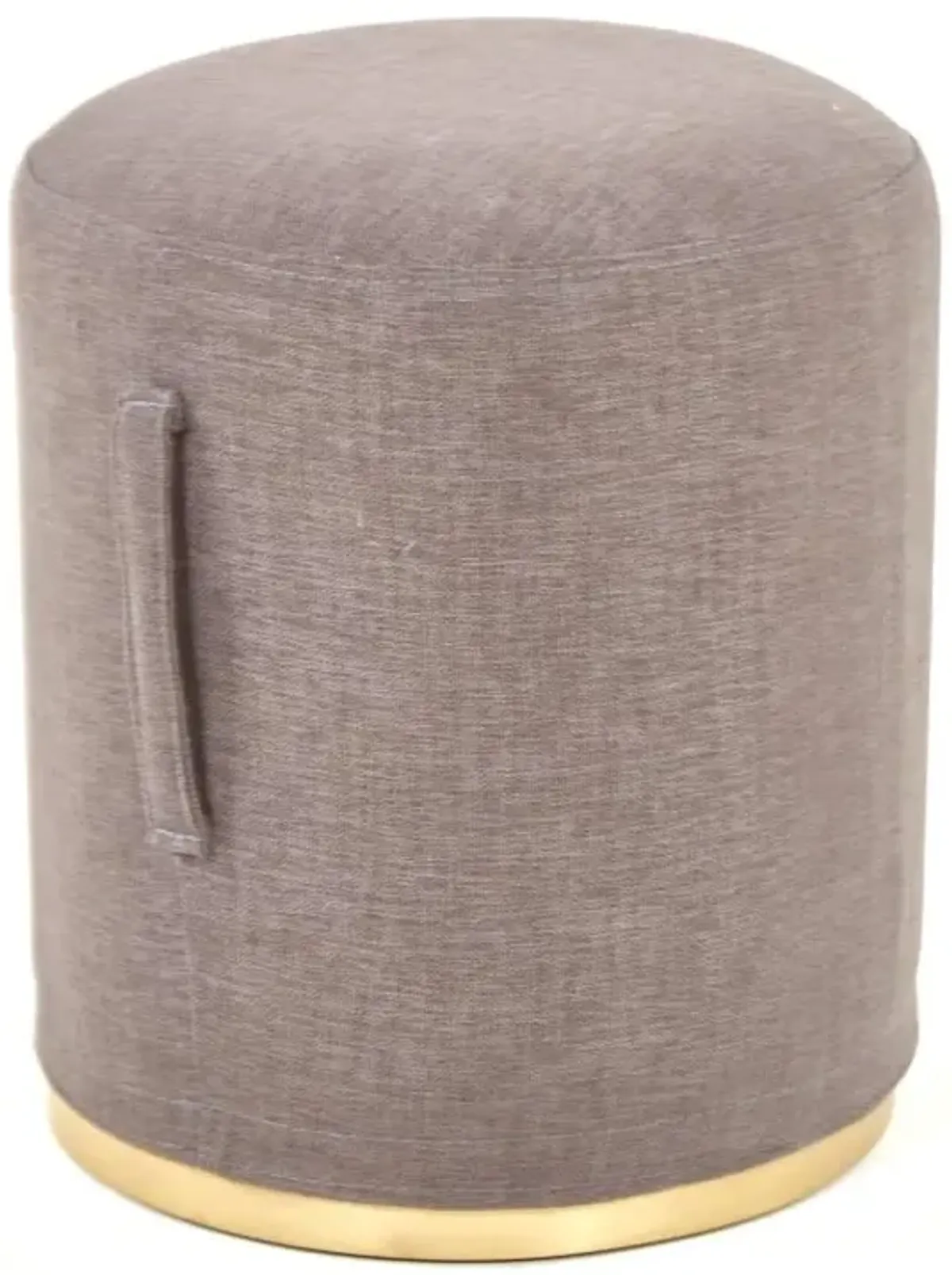 Nest Home Small Brass/Grey Pouf Ottoman