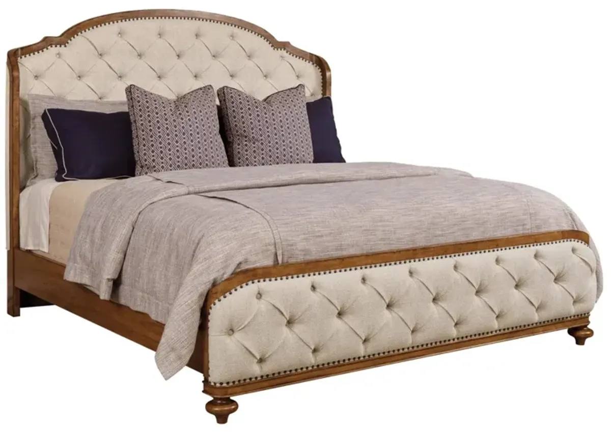 American Drew Glendale Upholstered Shelter Berkshire Queen Headboard