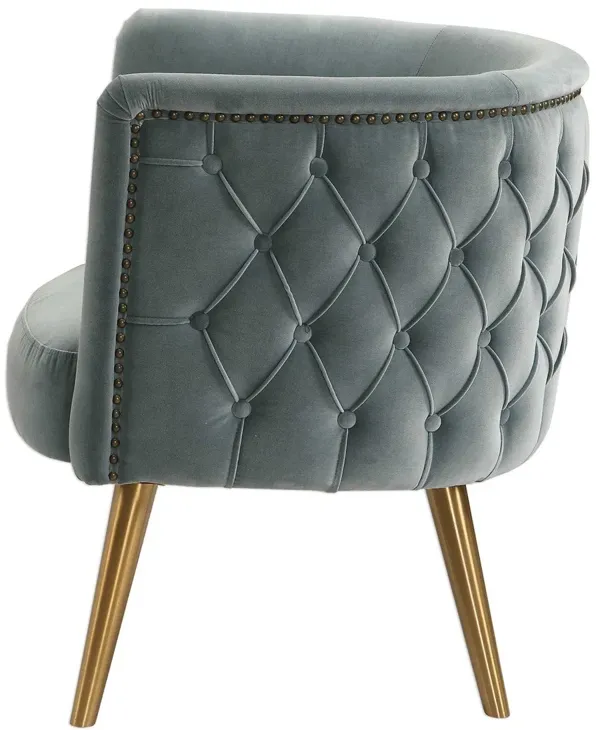 HAIDER BLUE BARREL CHAIR