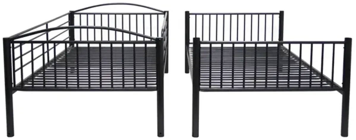 Coaster Anson Twin Over Twin Bunk Bed Gunmetal