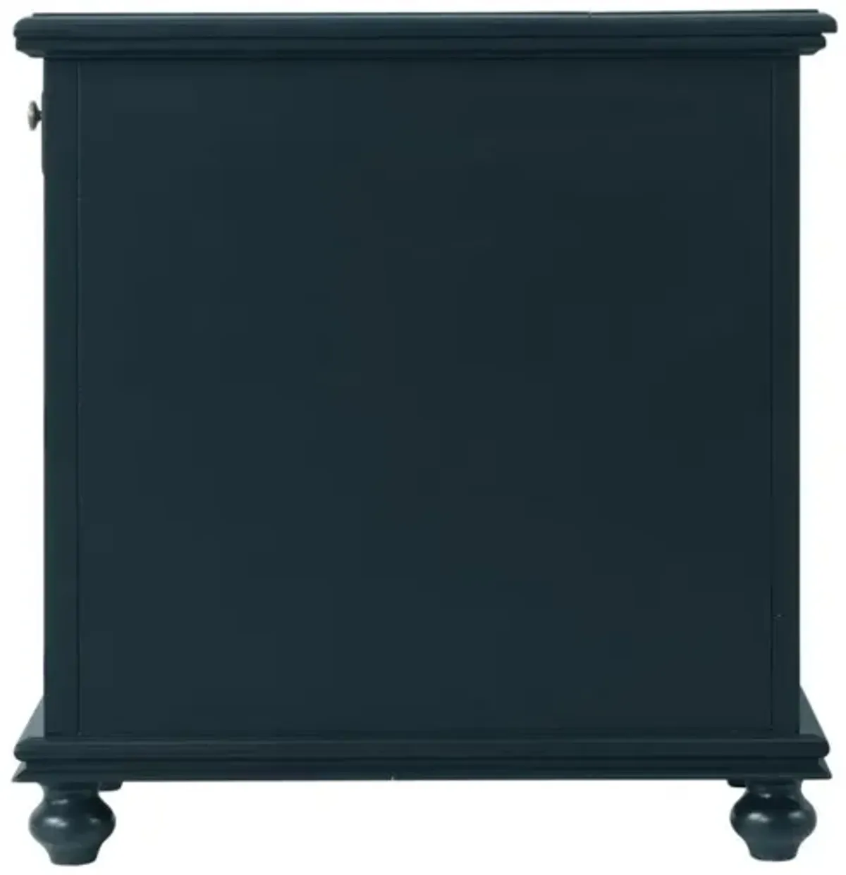 Martin Svensson Elegant Chairside Accent Table with Power in Catalina Blue