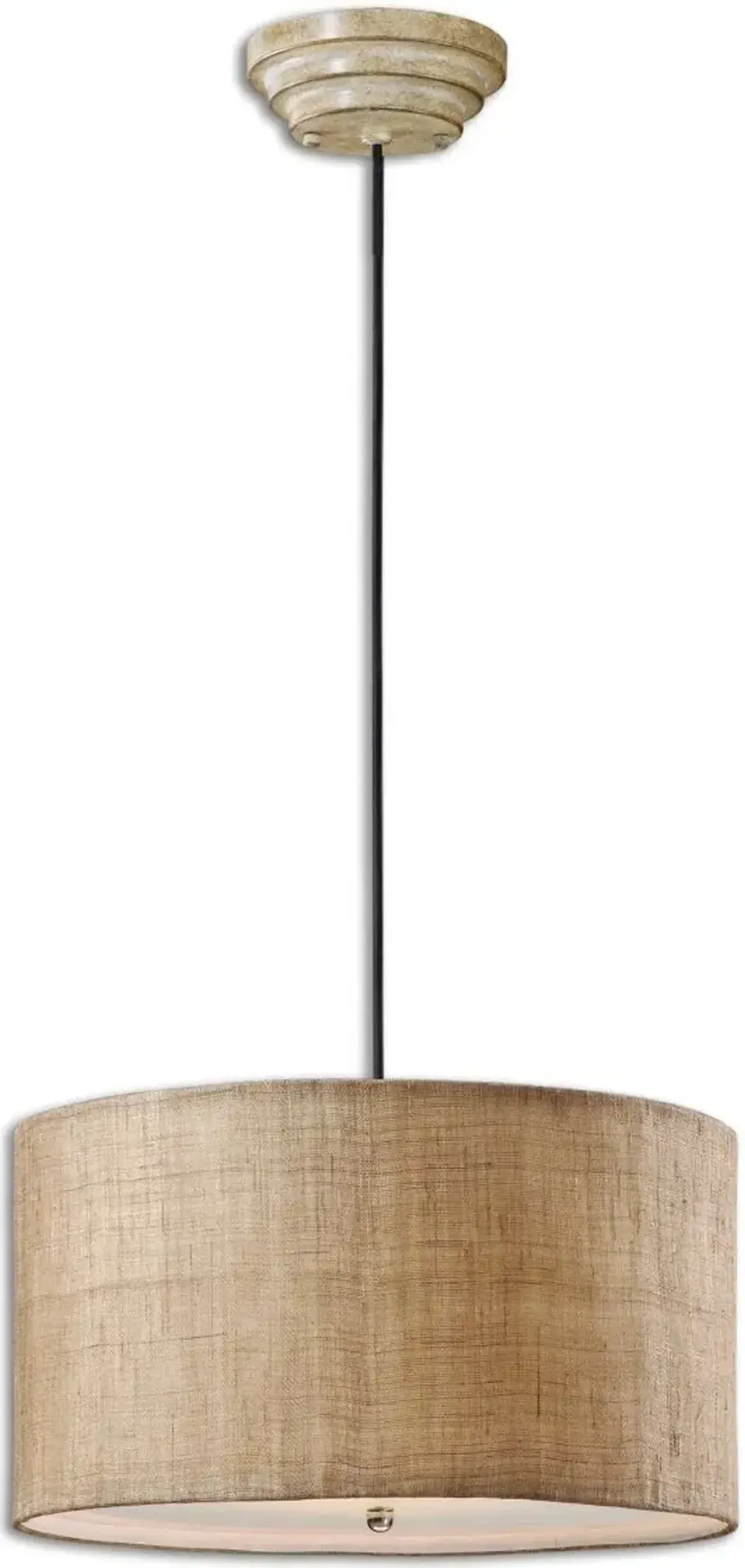 Uttermost Dafina Burlap 3-Light Drum Pendant