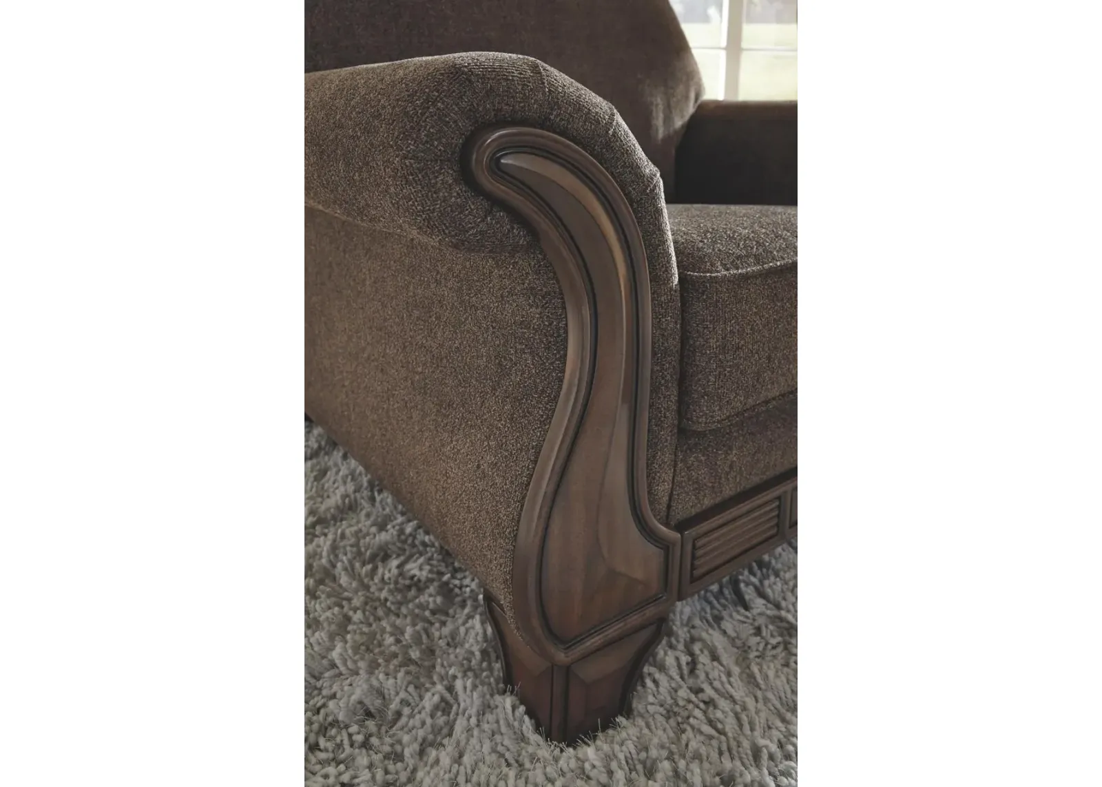 Ashley Miltonwood Loveseat Teak Benchcraft