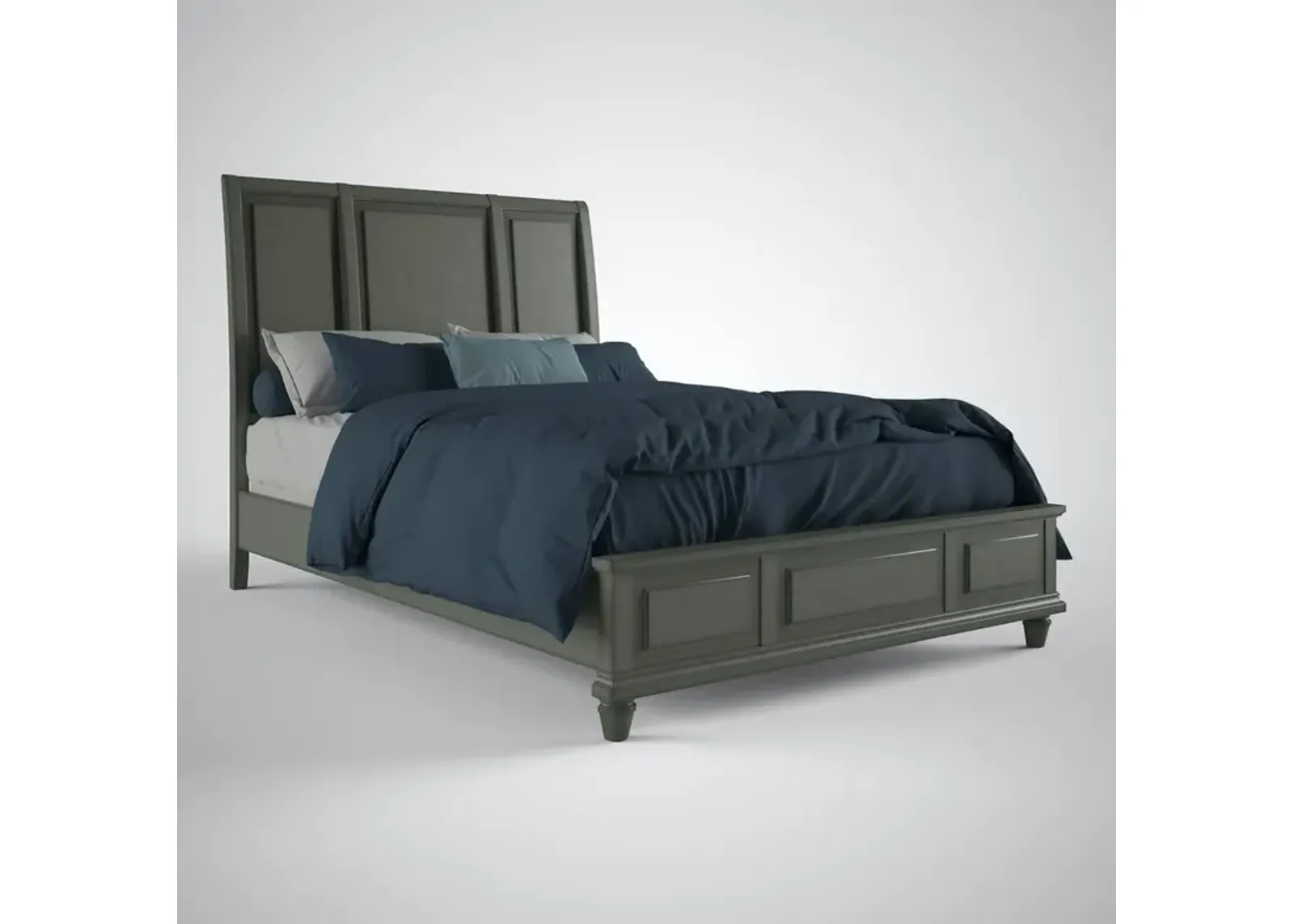 Summit King Sleigh Bed in Heather Gray