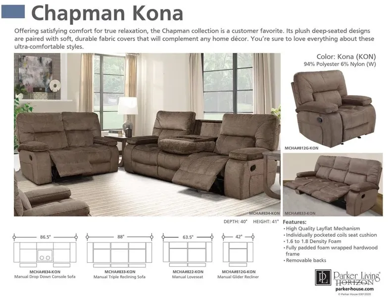 CHAPMAN - KONA / MANUAL LOVESEAT