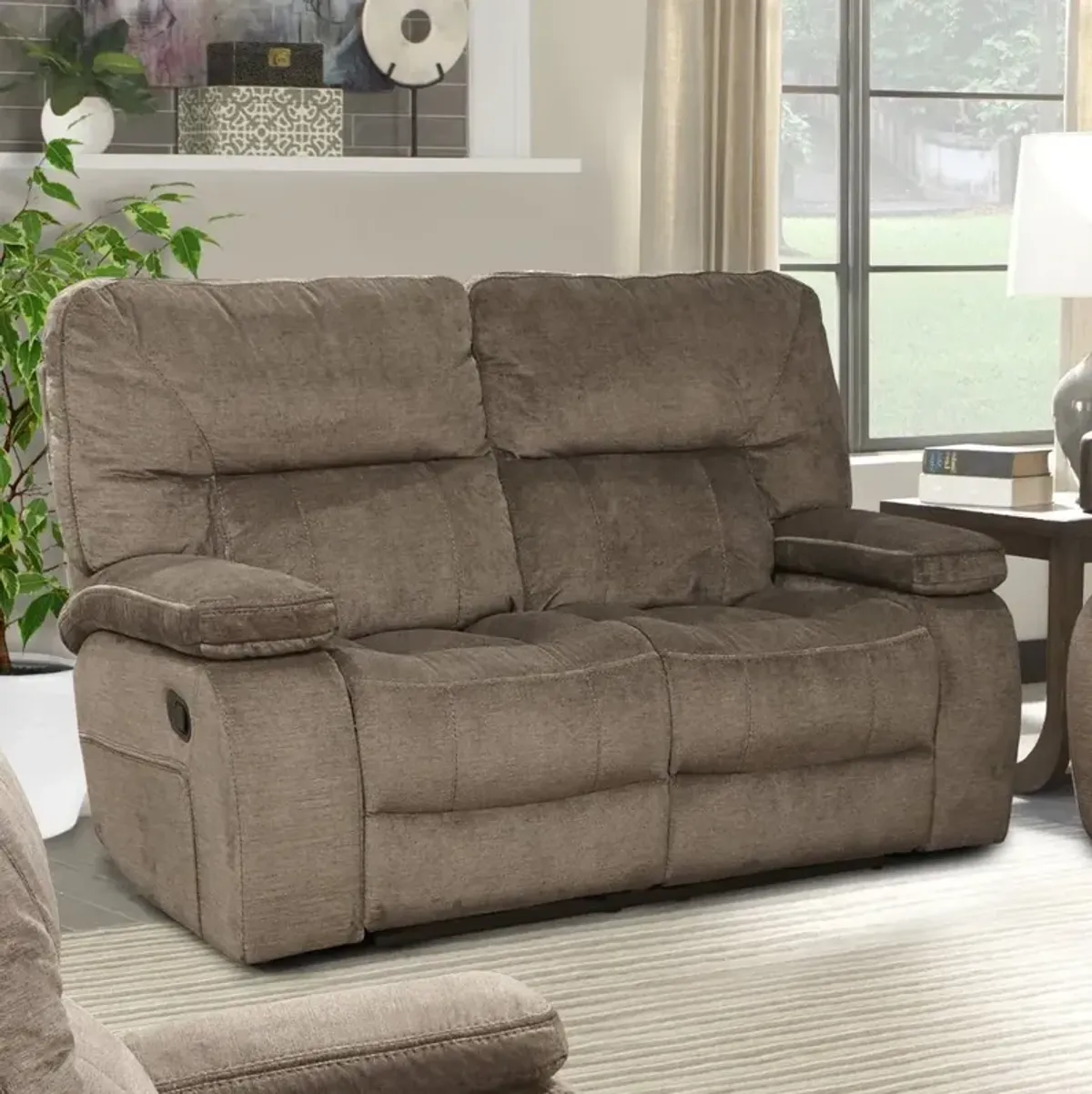 Parker House Chapman Kona Collection Manual Reclining Loveseat in Kona Finish