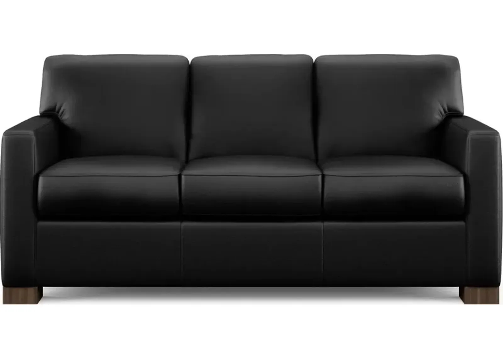 Flexsteel Bryant Black Leather Sofa