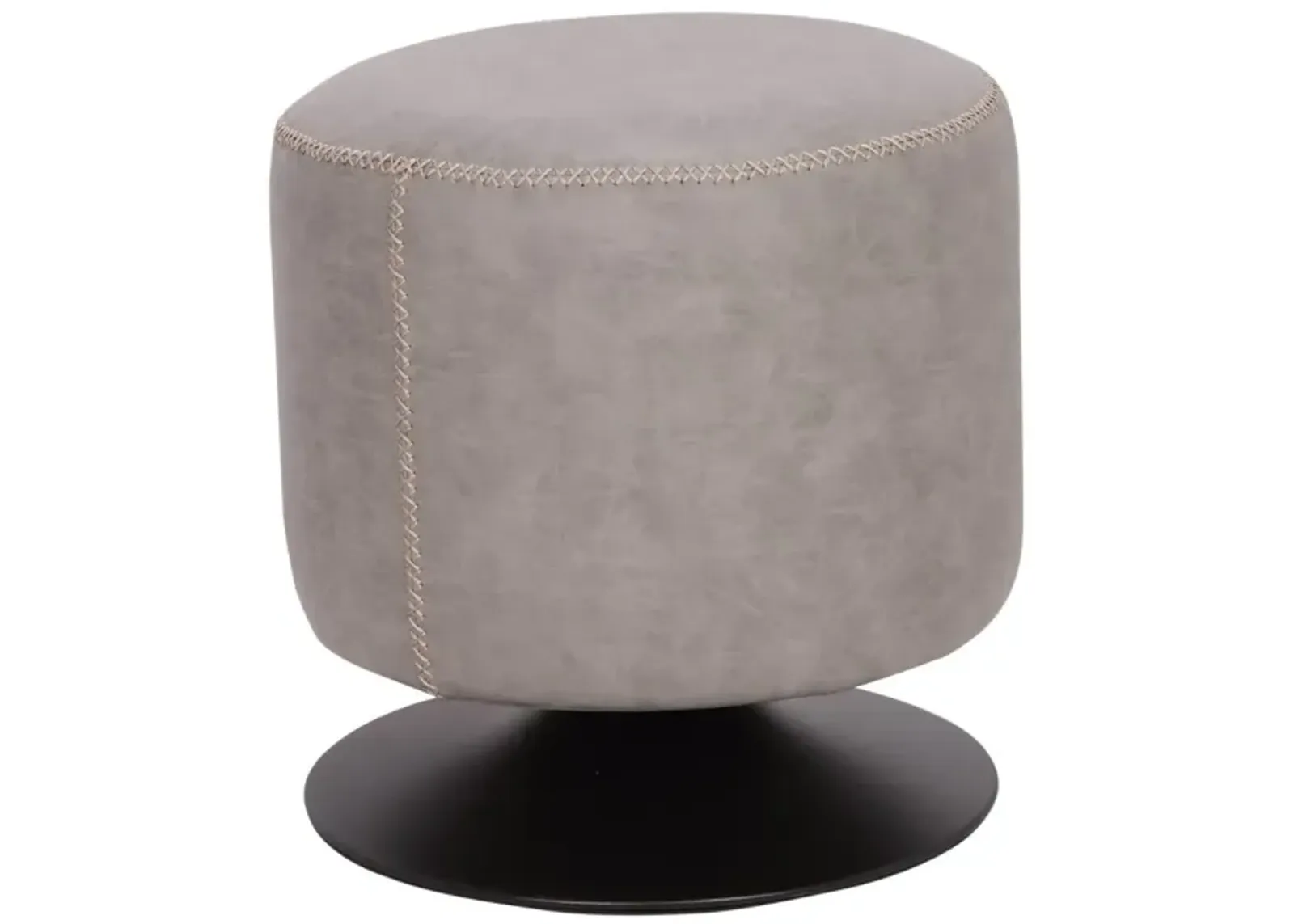 Chintaly Round Vintage Upholstered Ottoman