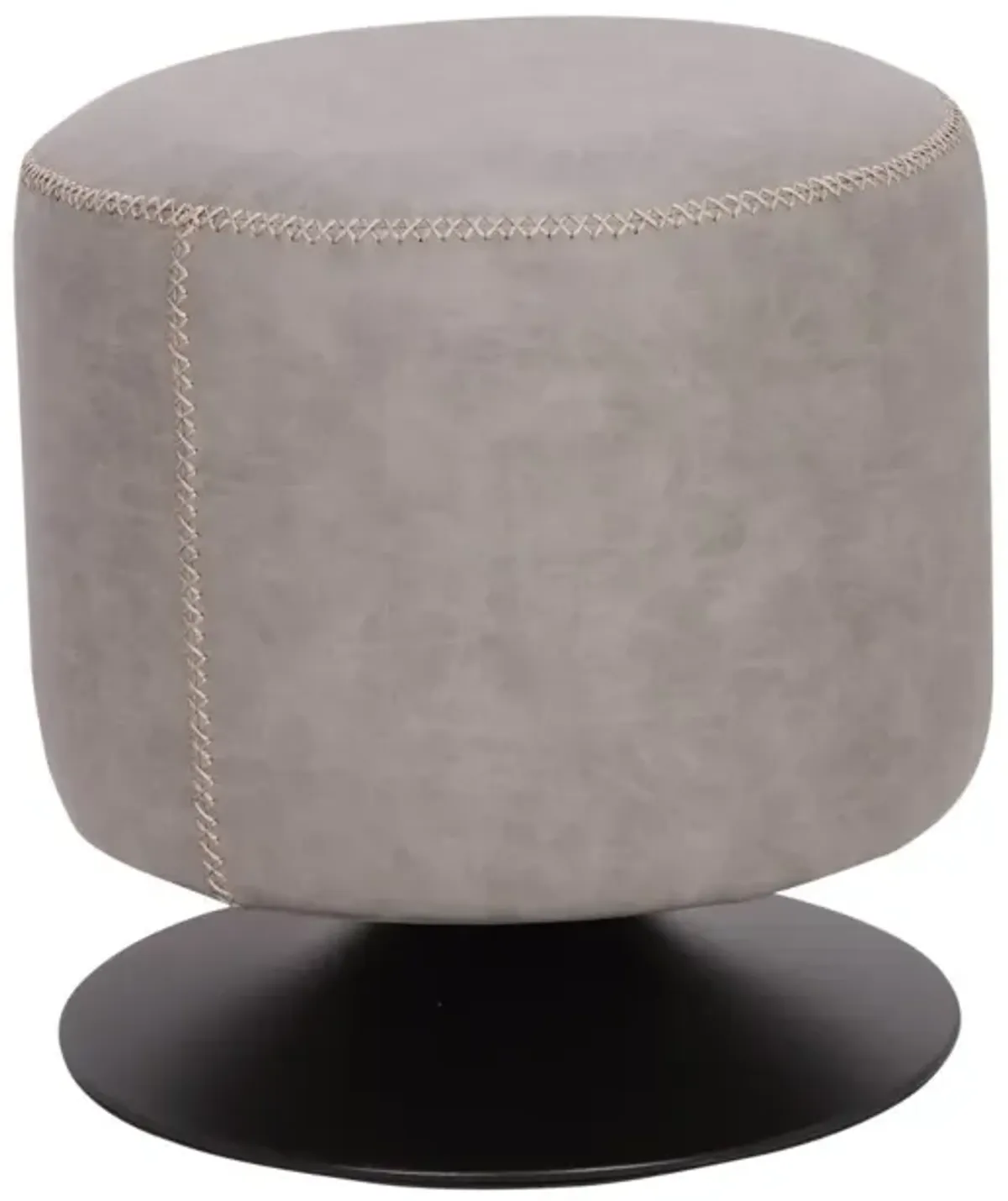 Chintaly Round Vintage Upholstered Ottoman