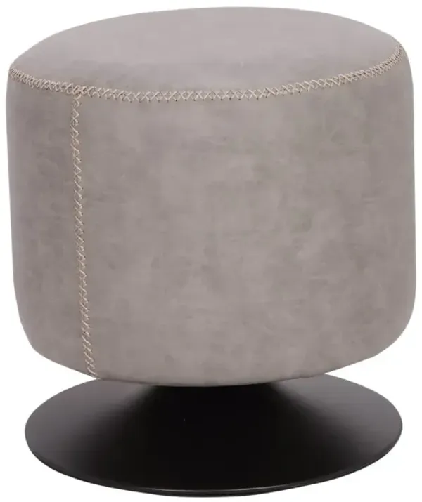 Chintaly Round Vintage Upholstered Ottoman