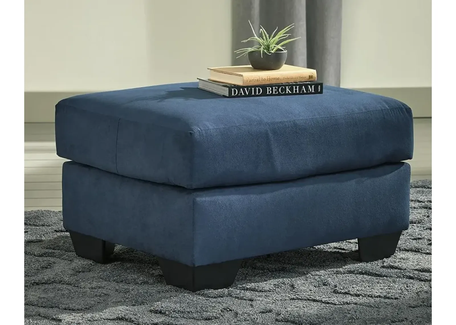 Ashley Darcy Blue Ottoman