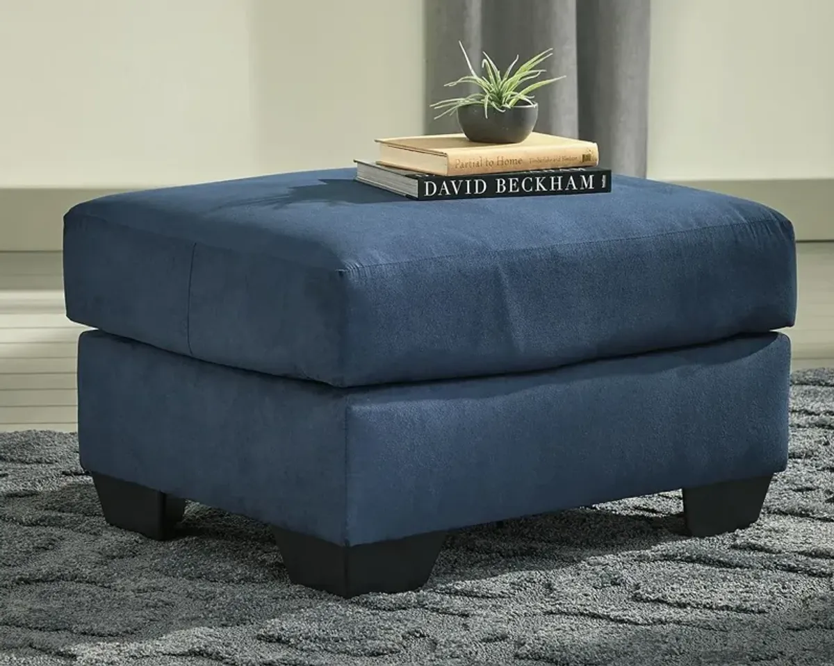 Ashley Darcy Blue Ottoman