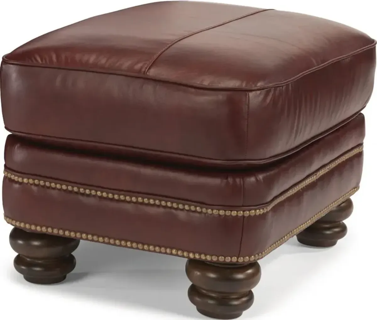 Flexsteel Bay Bridge Dark Red Ottoman