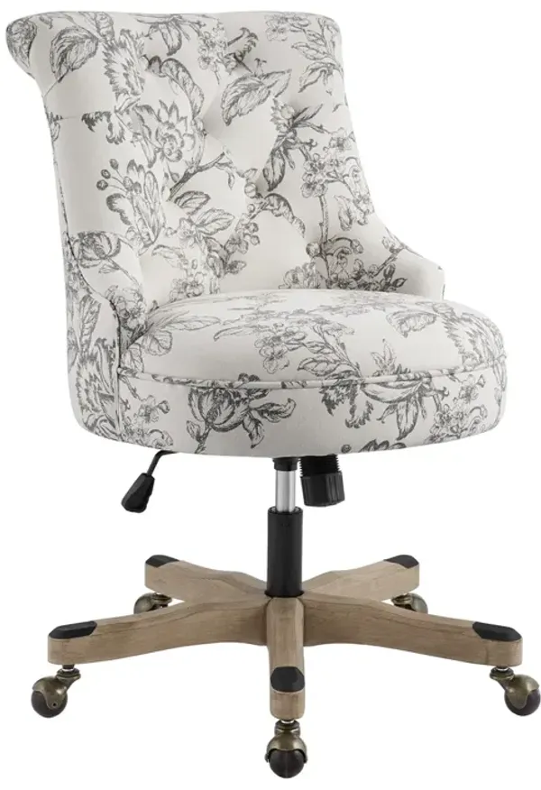 Linon Sinclair Floral Home Office Desk Chair
