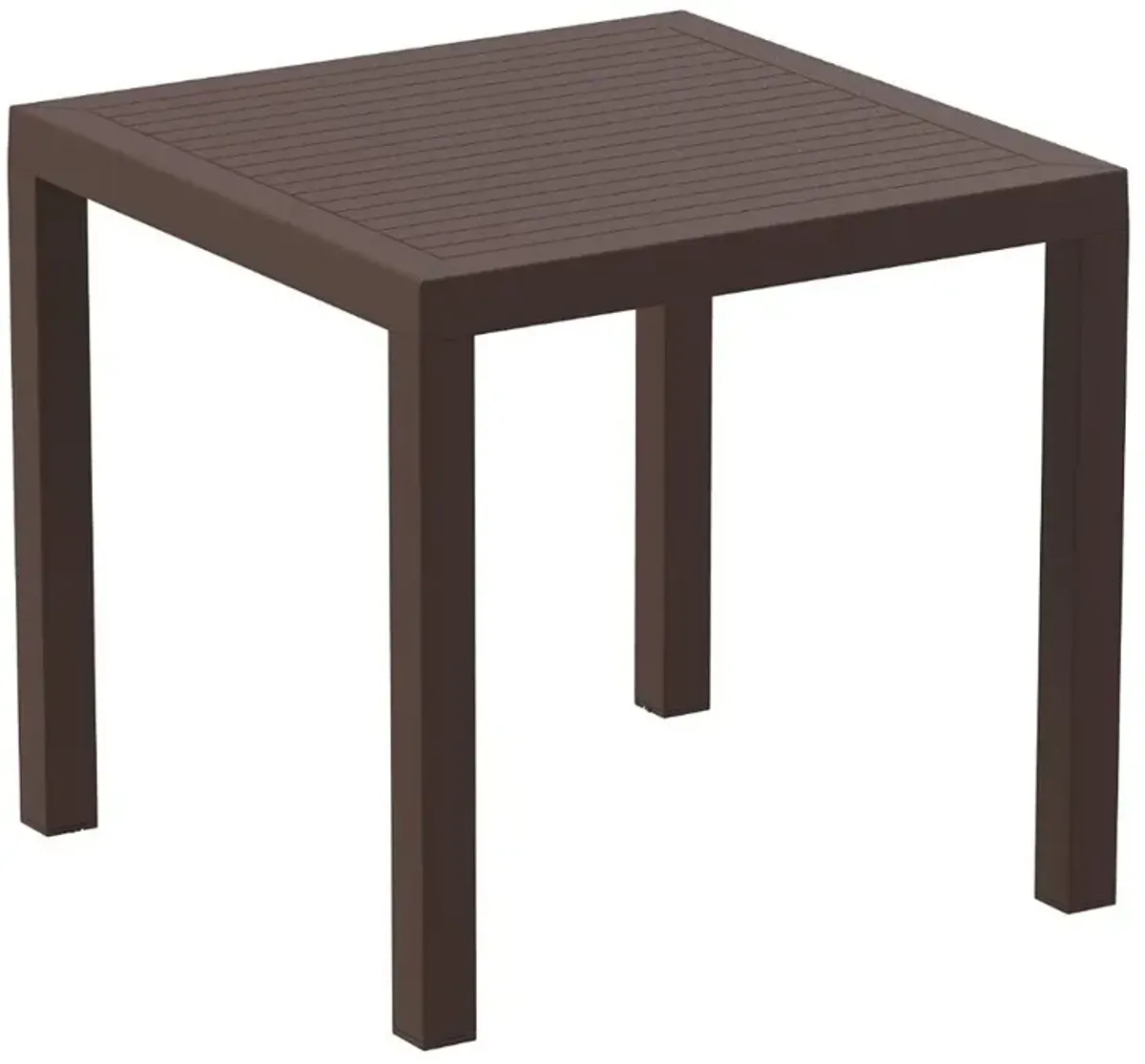 Compamia 31 Inch Ares Resin Square Outdoor Dining Table Brown