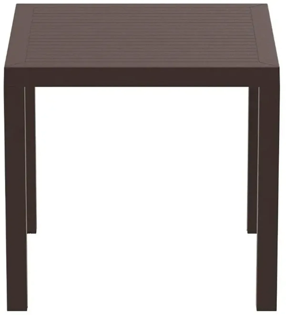 Compamia 31 Inch Ares Resin Square Outdoor Dining Table Brown