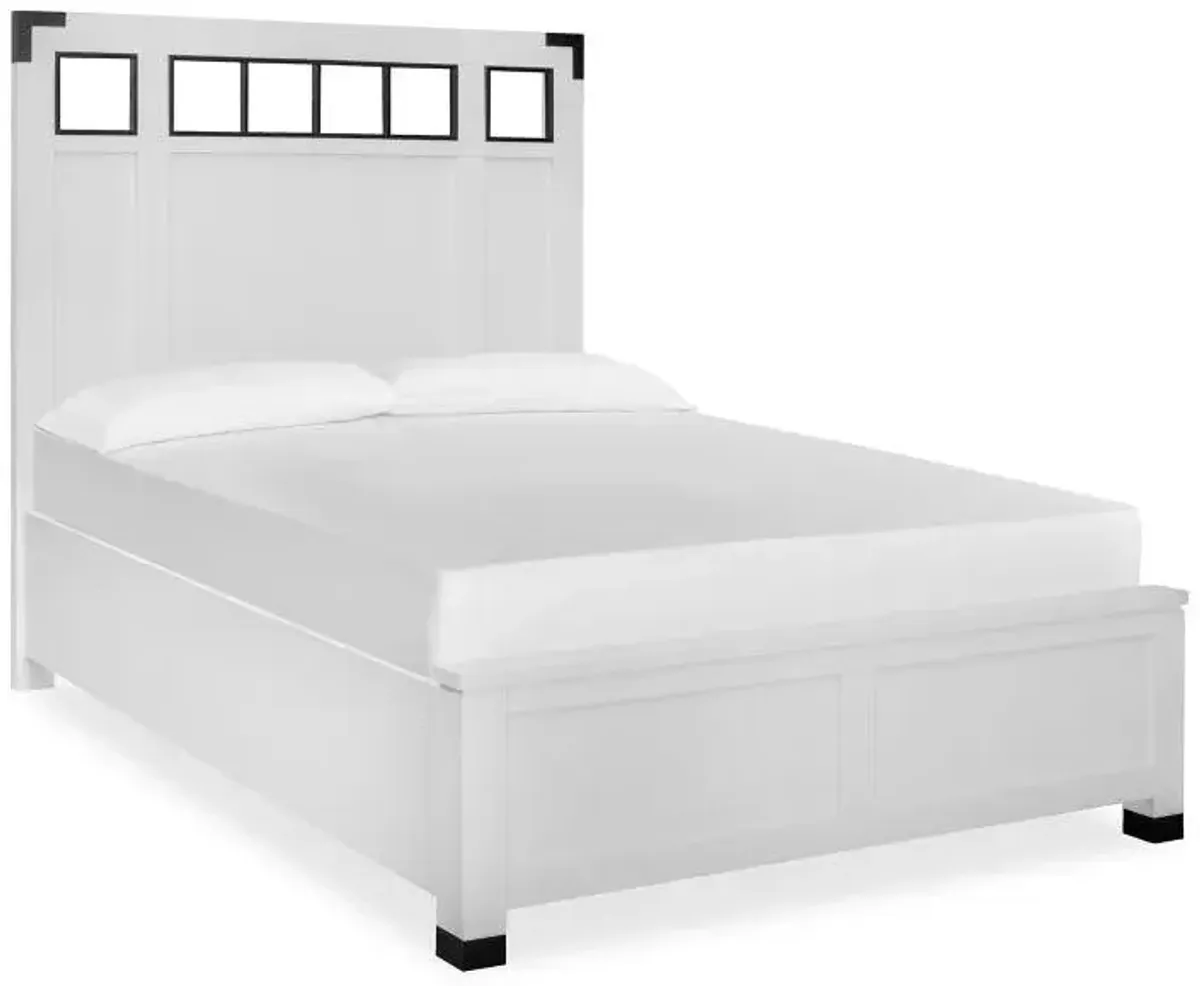 Magnussen Wood Panel Metal & Wood Harper Springs Queen Headboard