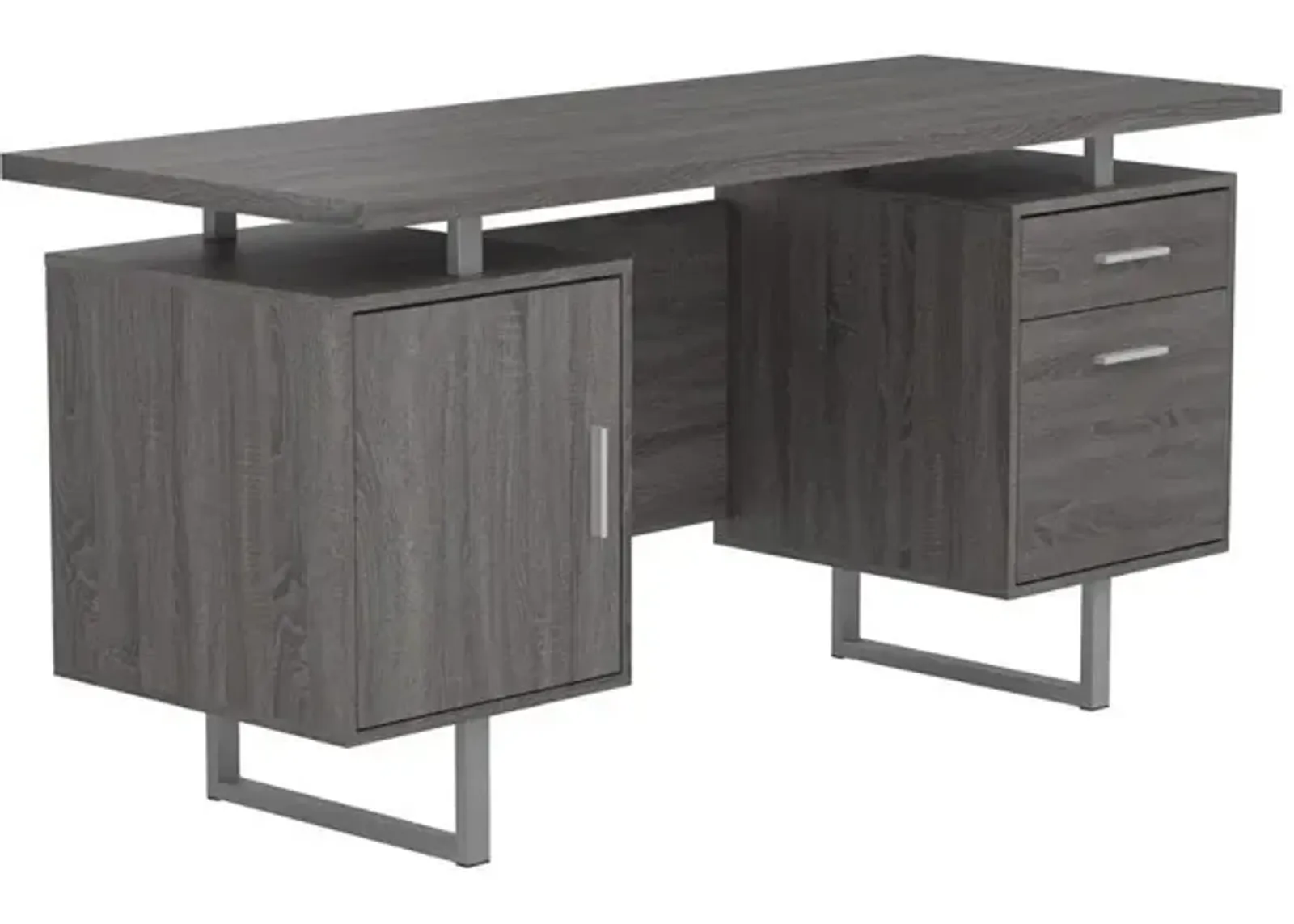 Coaster Lawtey 60 Inch 2-Drawer Office Computer Desk Weathered Grey