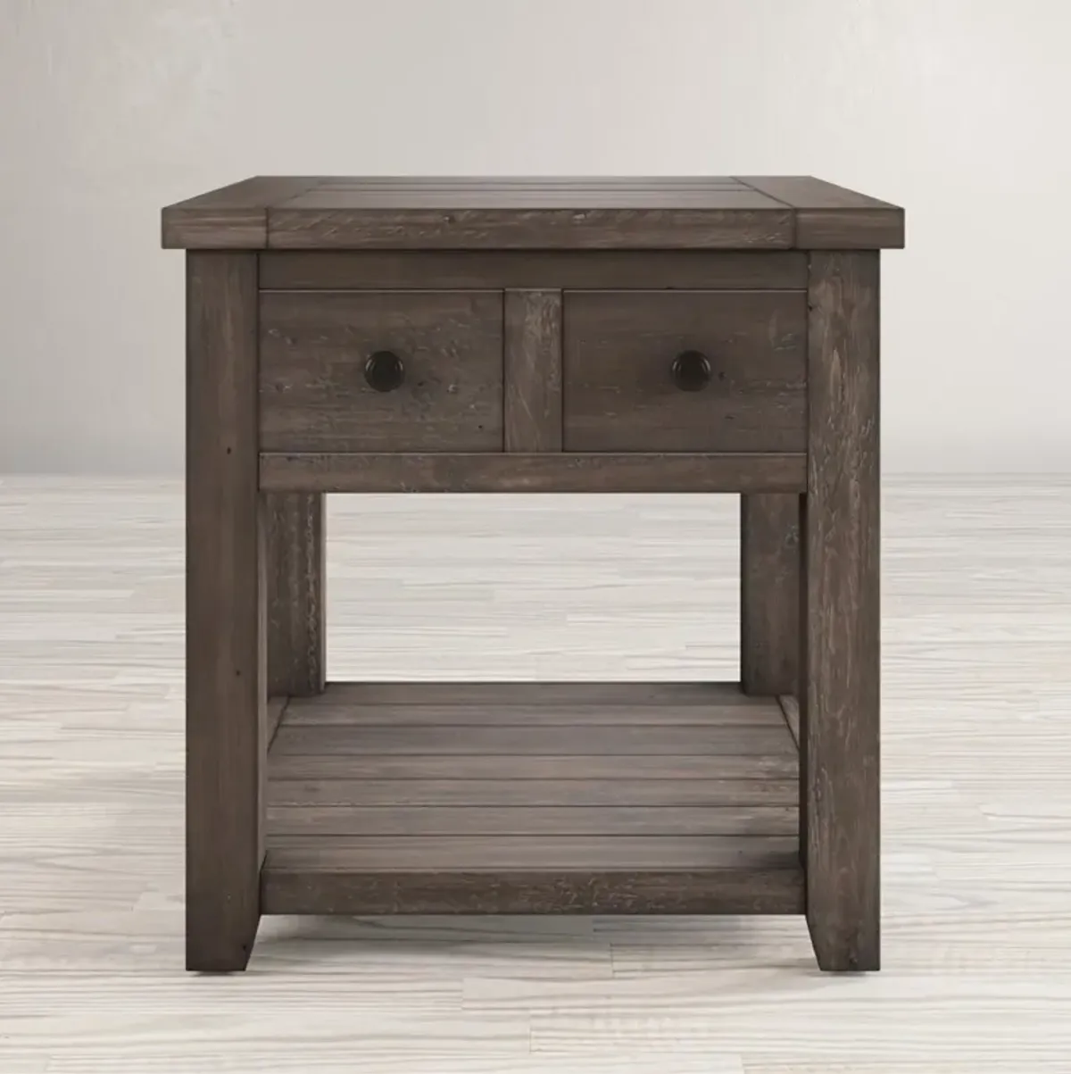 MADISON COUNTY END TABLE BARNWOOD