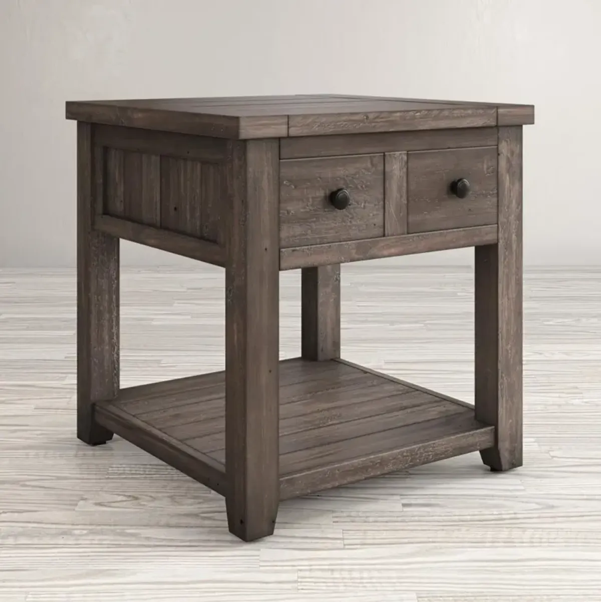 MADISON COUNTY END TABLE BARNWOOD