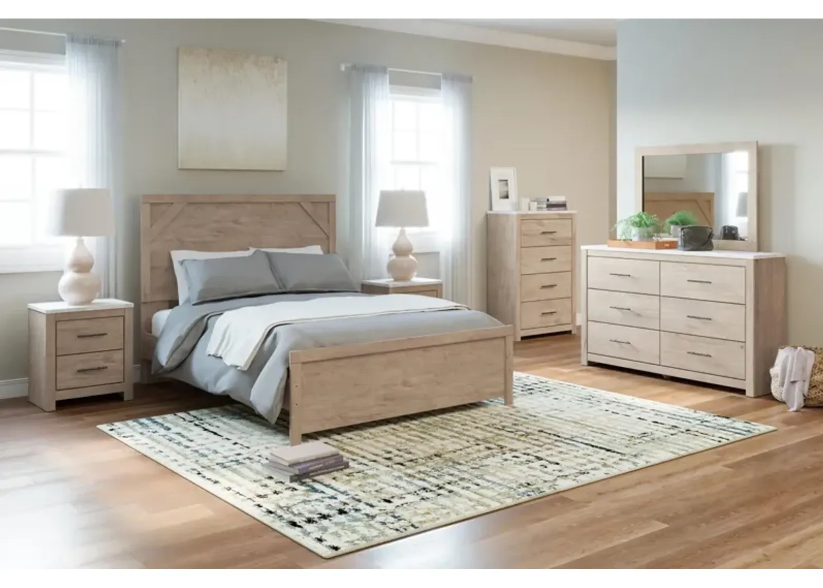 Ashley Senniberg Light Brown Queen Panel Bed