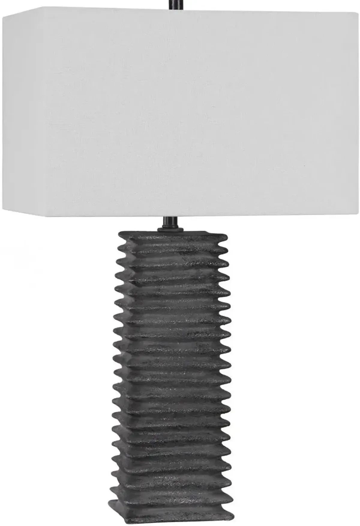 Uttermost Sanderson Metallic Charcoal Table Lamp