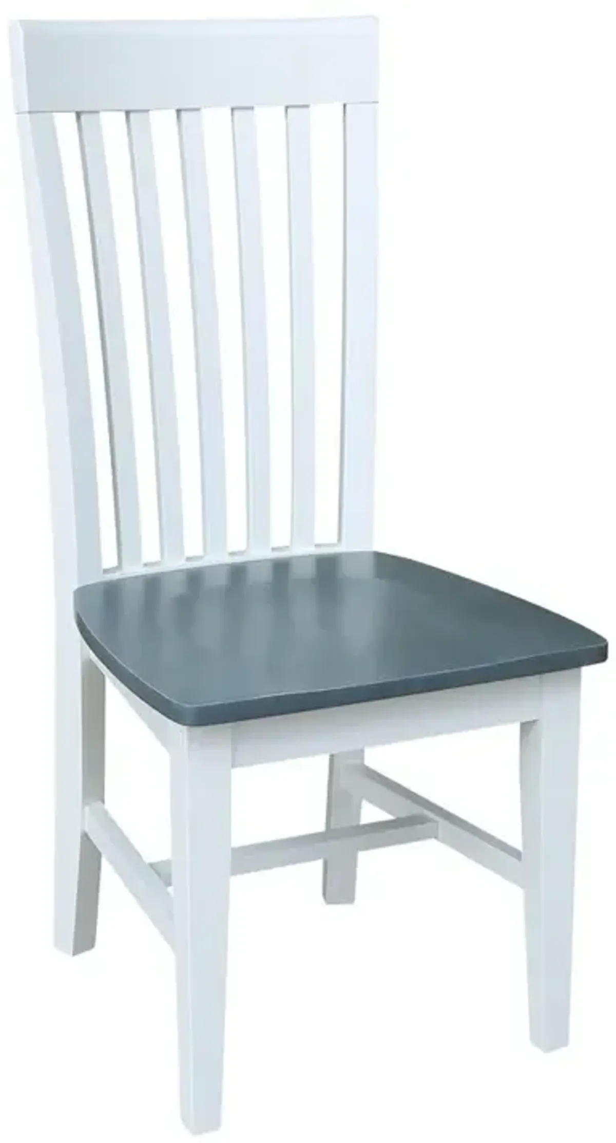 John Thomas Cosmopolitan Tall Mission Wood Dining Chair in Heather Gray & White