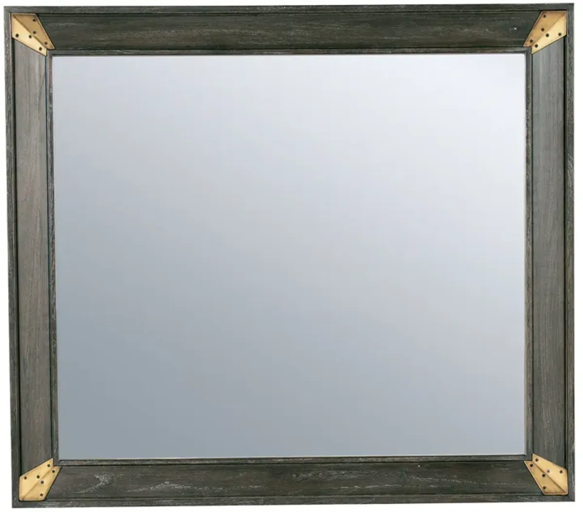 Hekman Mirror Beveled Oak Framed Solids Edgewater