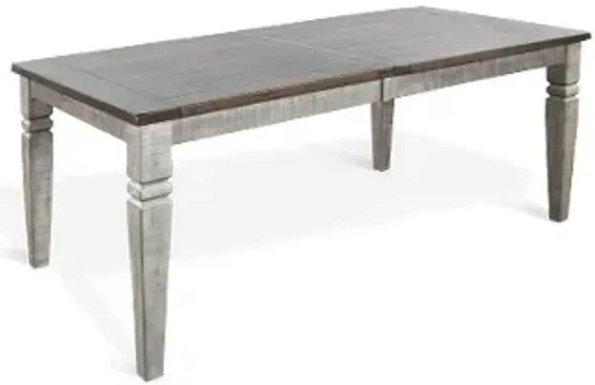 Sunny Designs Homestead Hills Tobacco Leaf & Alpine Grey 66-90 Inch Extension Dining Table